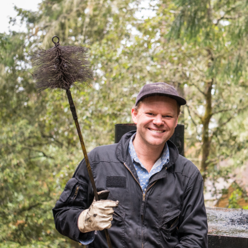 Een van onze schoorsteenvegers